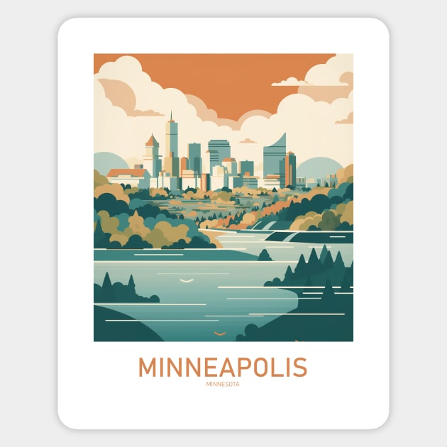 MINNEALPOLIS Sticker by MarkedArtPrints